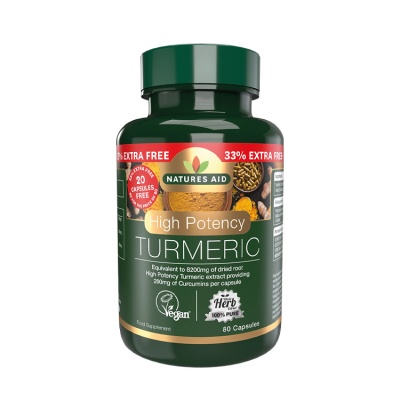 Natures Aid Turmeric 8200mg 40 caps (30+10 Free)